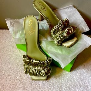 Sam Edelman, green, satin, Mr. Big sandals